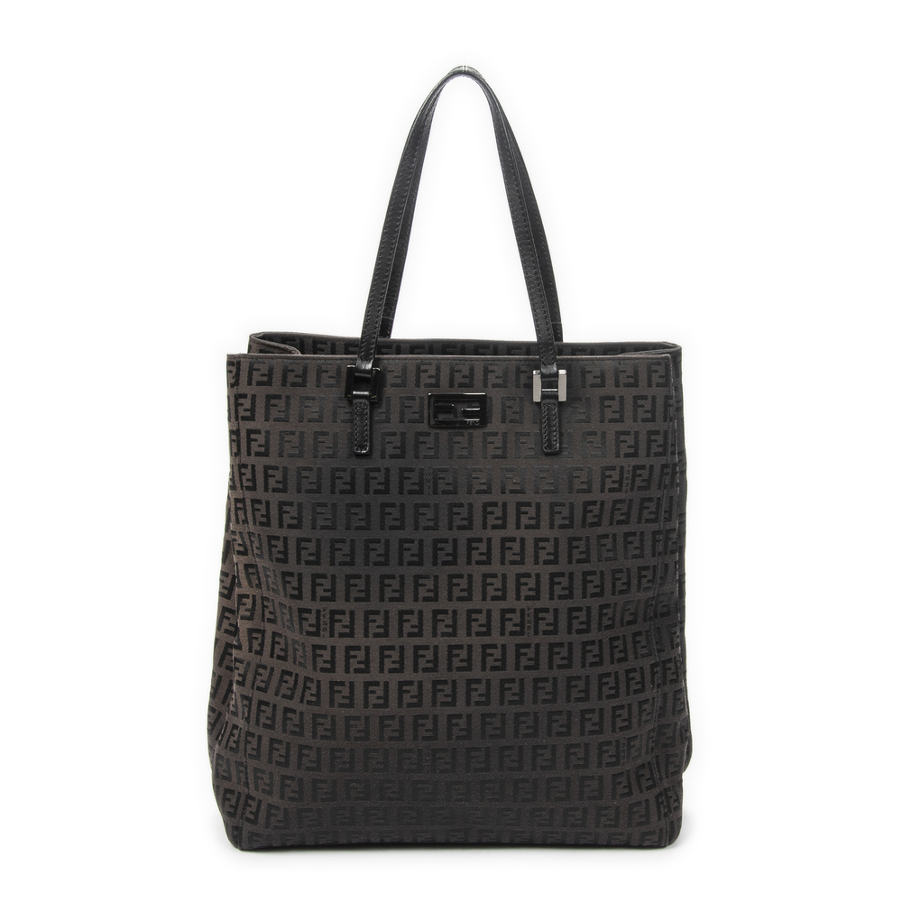 Fendi Vertical FF Slim Handle Tote